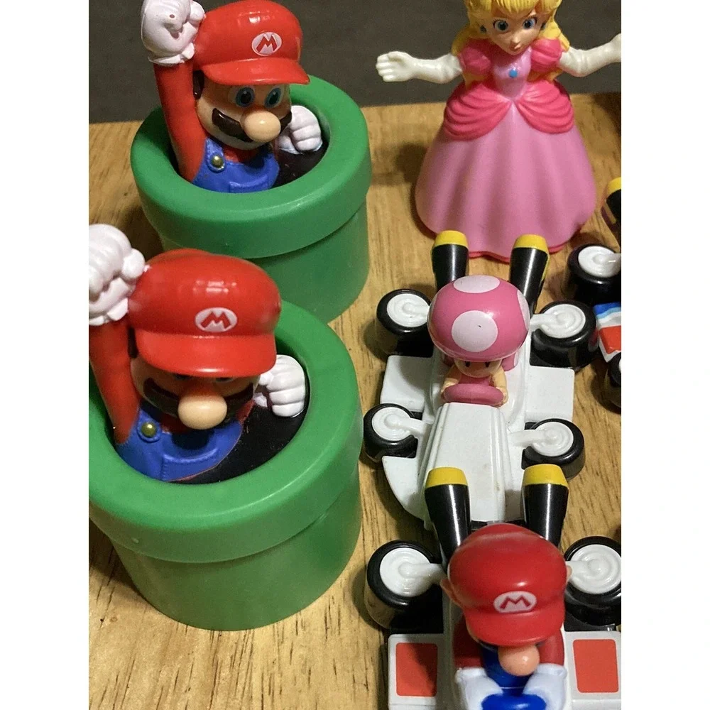 Super Mario Bros Kart Racers Figures Yoshi Princess War Kong Mario Mcdonalds LOT
